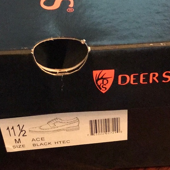 DEER STAGS SIZE 11 1/2M KIDS AGE 6-7 OXFORD ACE BLACK ALL MAN MADE MATERIALS NWT - Picture 4 of 6